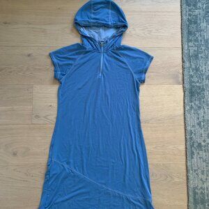 Horny Toad Women’s Hooded Zip Front Sundress Blue Casual Travel Outdoor Size M